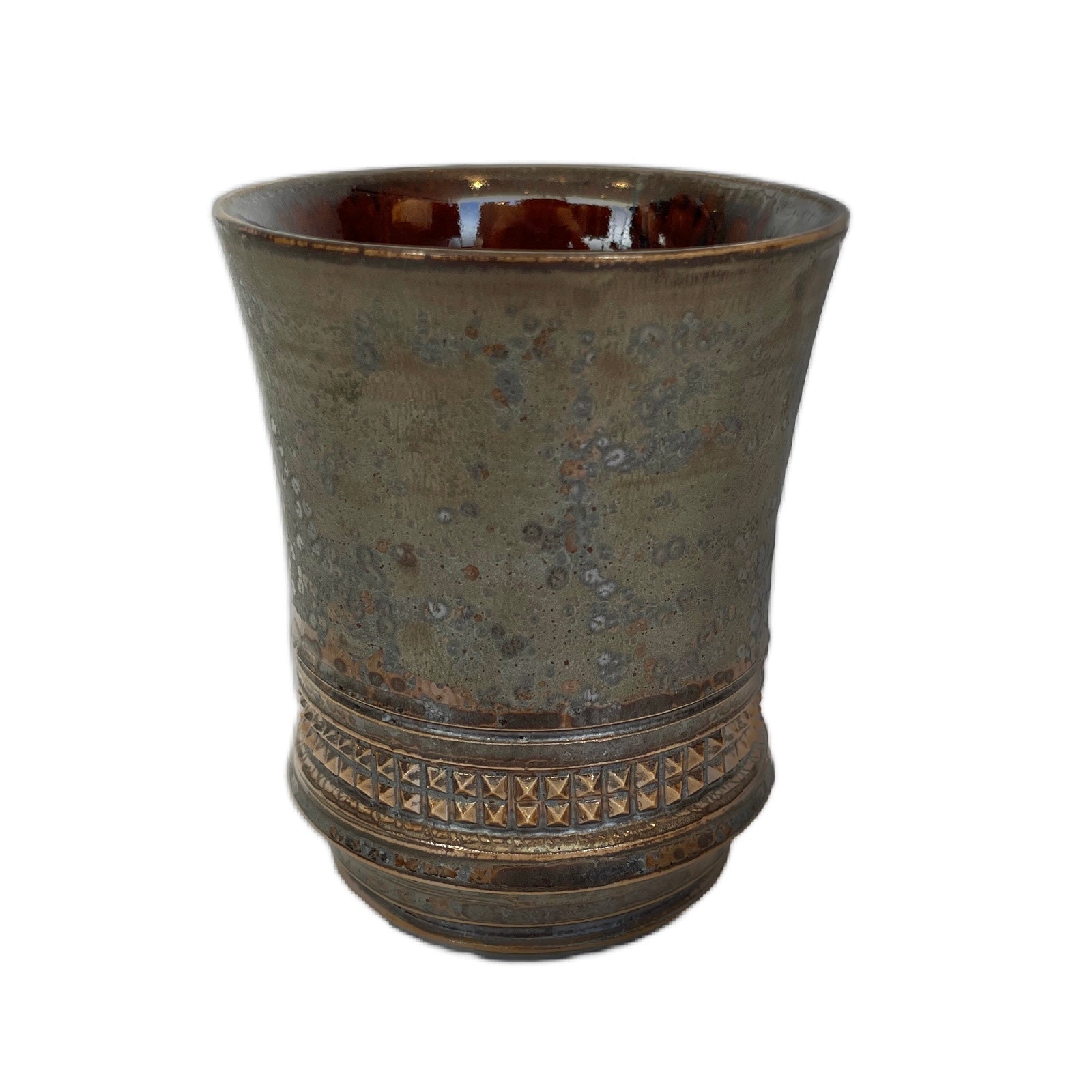 Load image into Gallery viewer, SHIRO HAMANAKA CERAMIC CUP LEOPARD STUDS SHP029