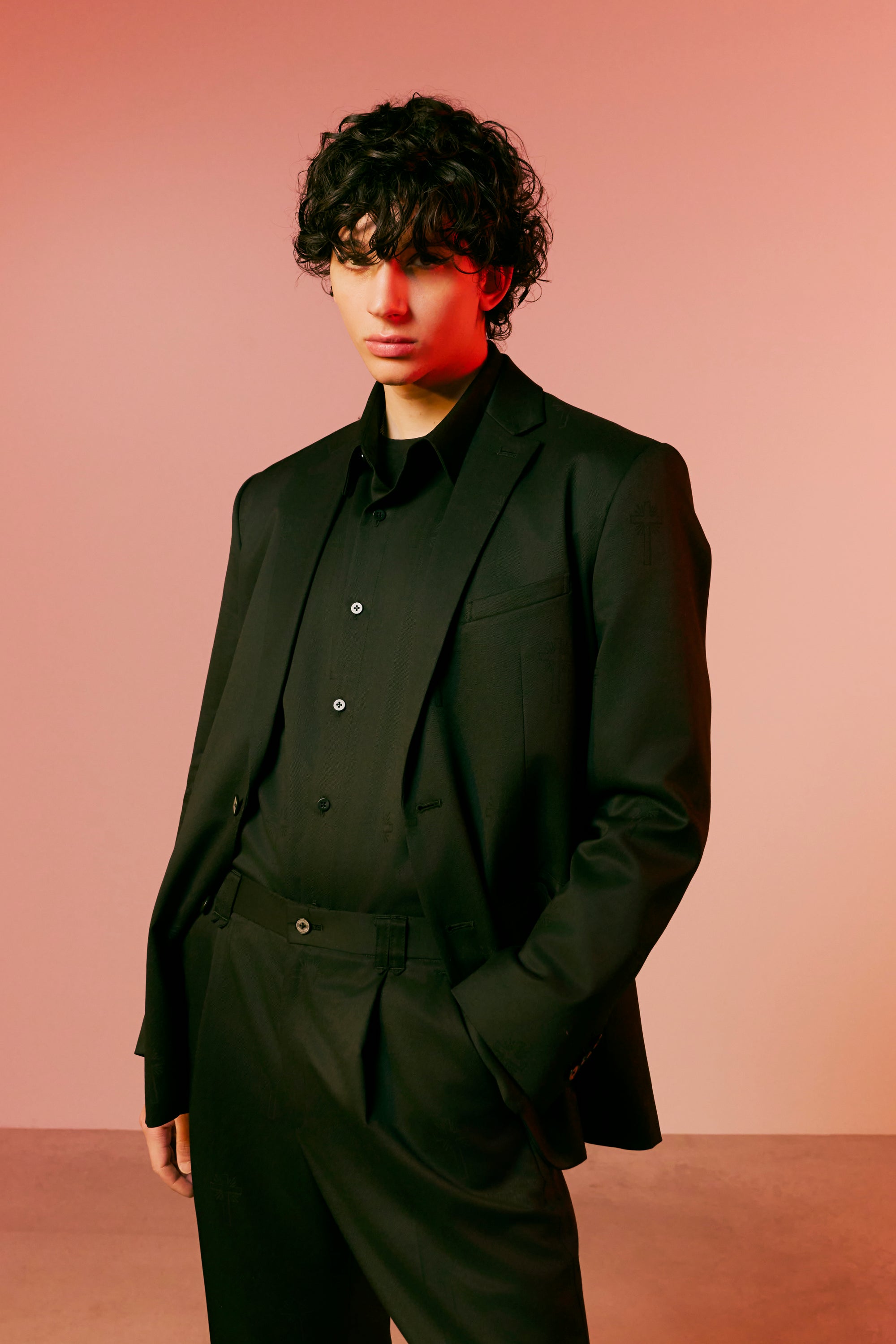 画像をギャラリービューアに読み込む, LIMITED EDITION CROSS JACQUARD CROSS CRYSTAL JACKET / BLACK