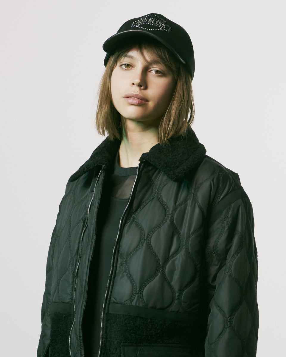将图片加载到图库查看器，GOD BLESS CRYSTAL BB CAP / BLACK