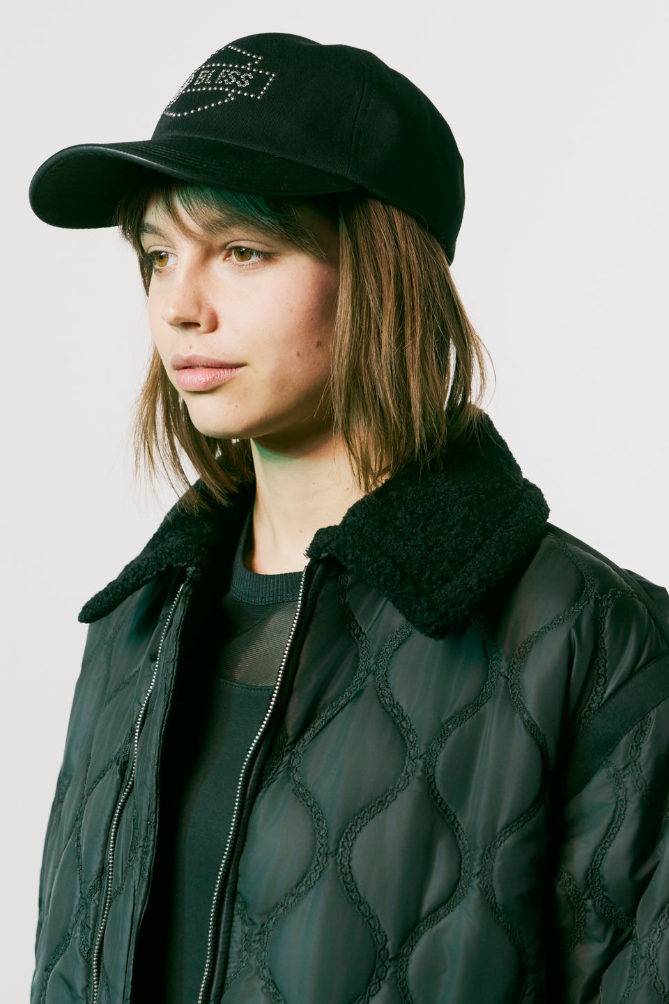 将图片加载到图库查看器，CHAIN QUILT JACKET / BLACK