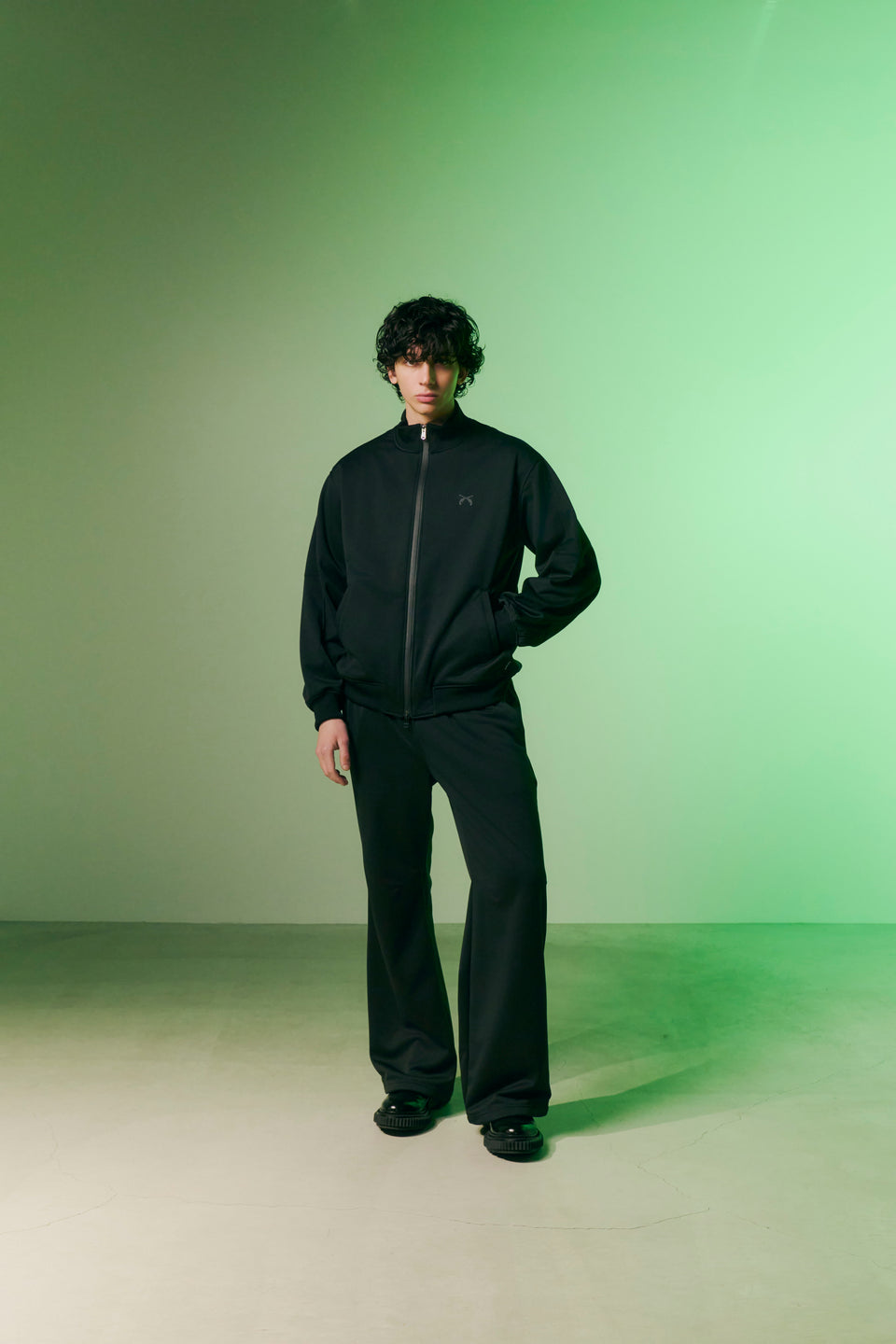 将图片加载到图库查看器，WarmdArt® FLEECE TRACK JACKET / BLACK
