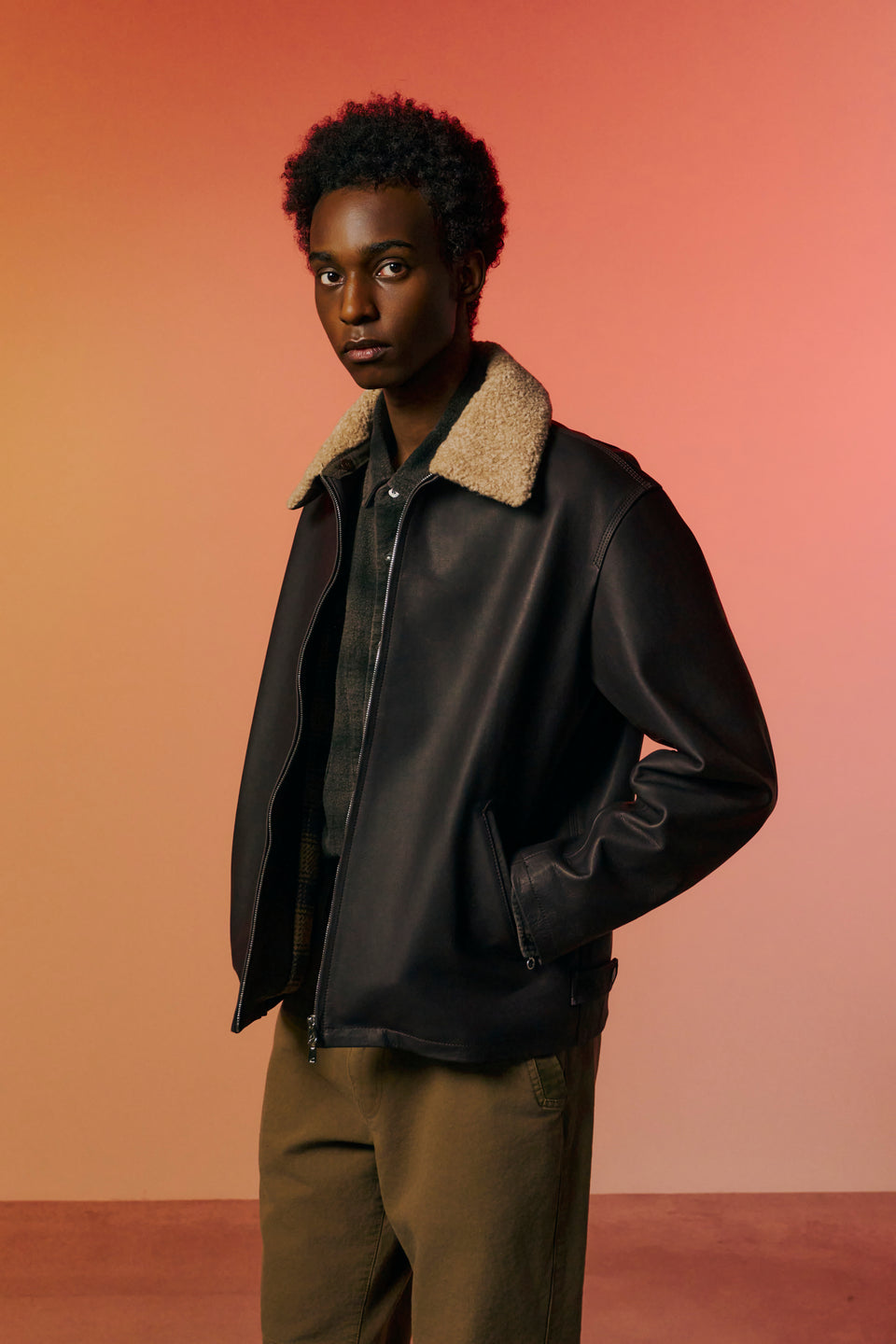 Load image into Gallery viewer, OIL WAX LEATHER JACKET / BLACK