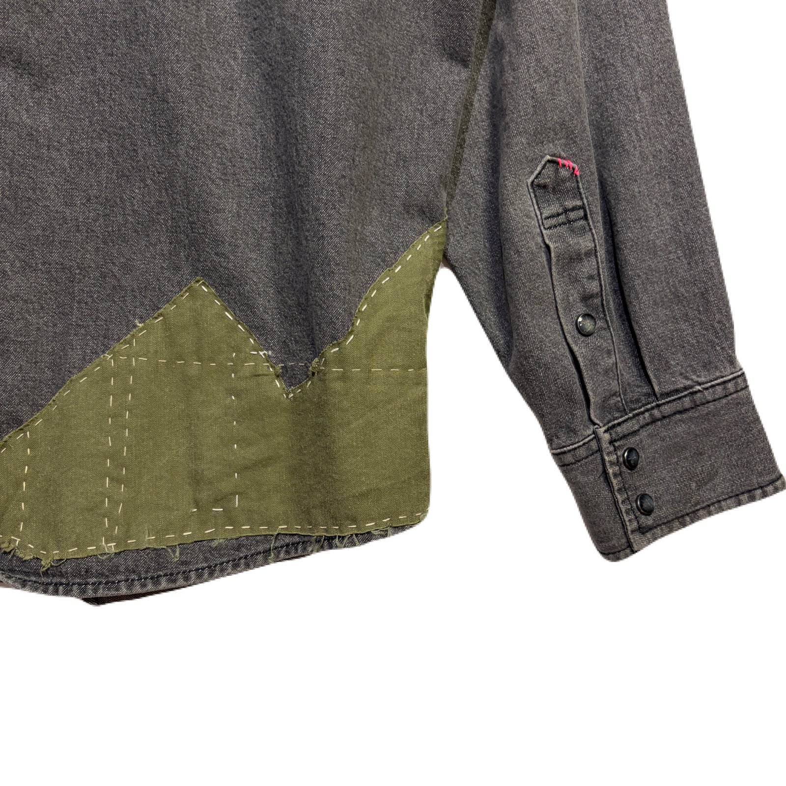 画像をギャラリービューアに読み込む, JunAle SASHIKO 8oz DENIM SHIRTS DUNKWELL / BLACK