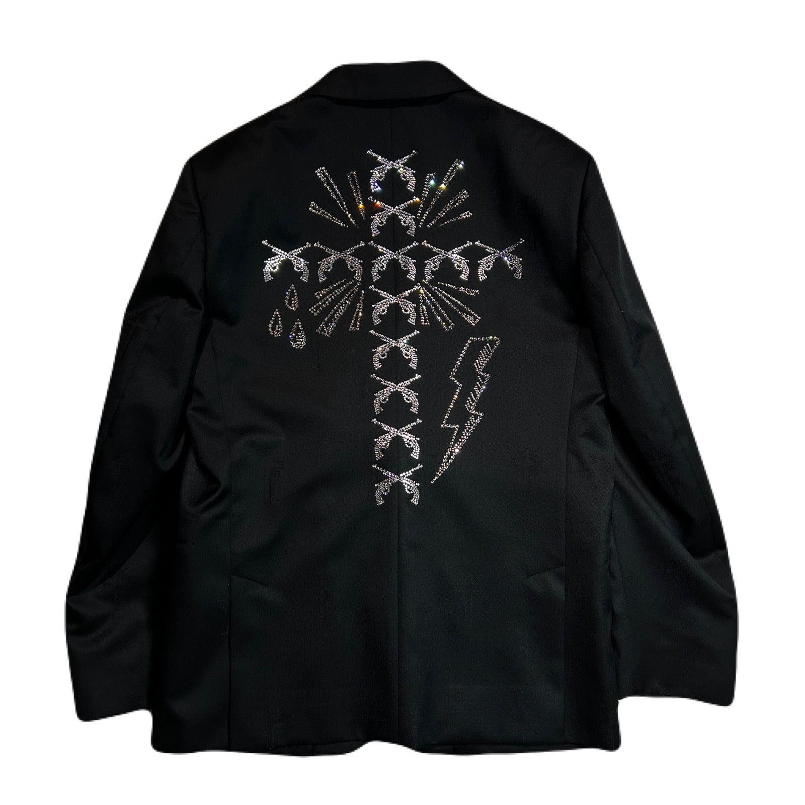 画像をギャラリービューアに読み込む, LIMITED EDITION CROSS JACQUARD CROSS CRYSTAL JACKET / BLACK