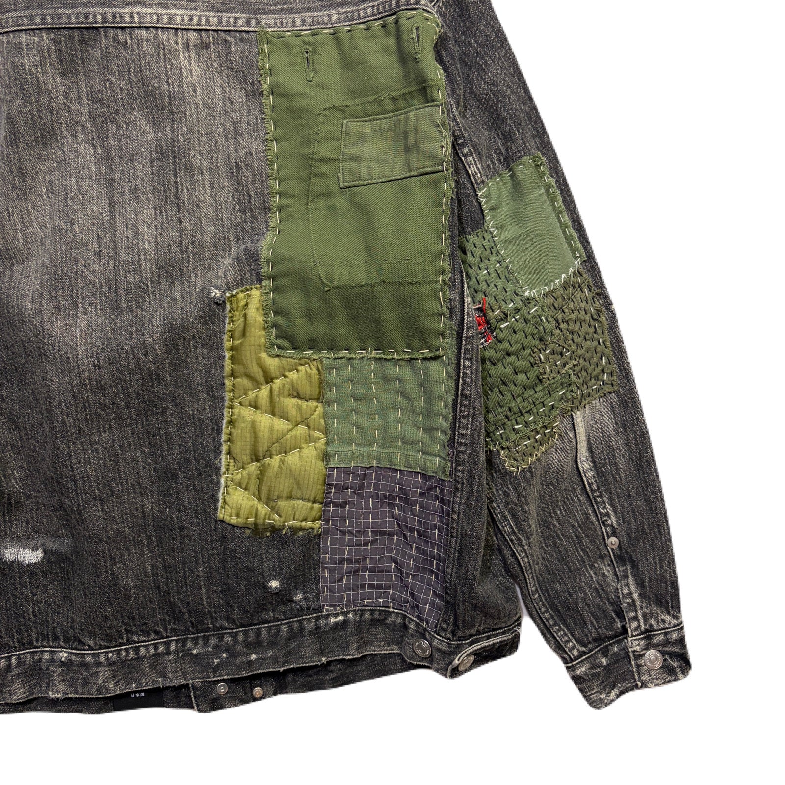 画像をギャラリービューアに読み込む, JunAle SASHIKO 14oz DENIM JACKET / BLACK