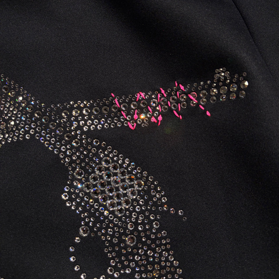 画像をギャラリービューアに読み込む, JunAle SASHIKO LINETAPE JERSEY JACKET / BLACK