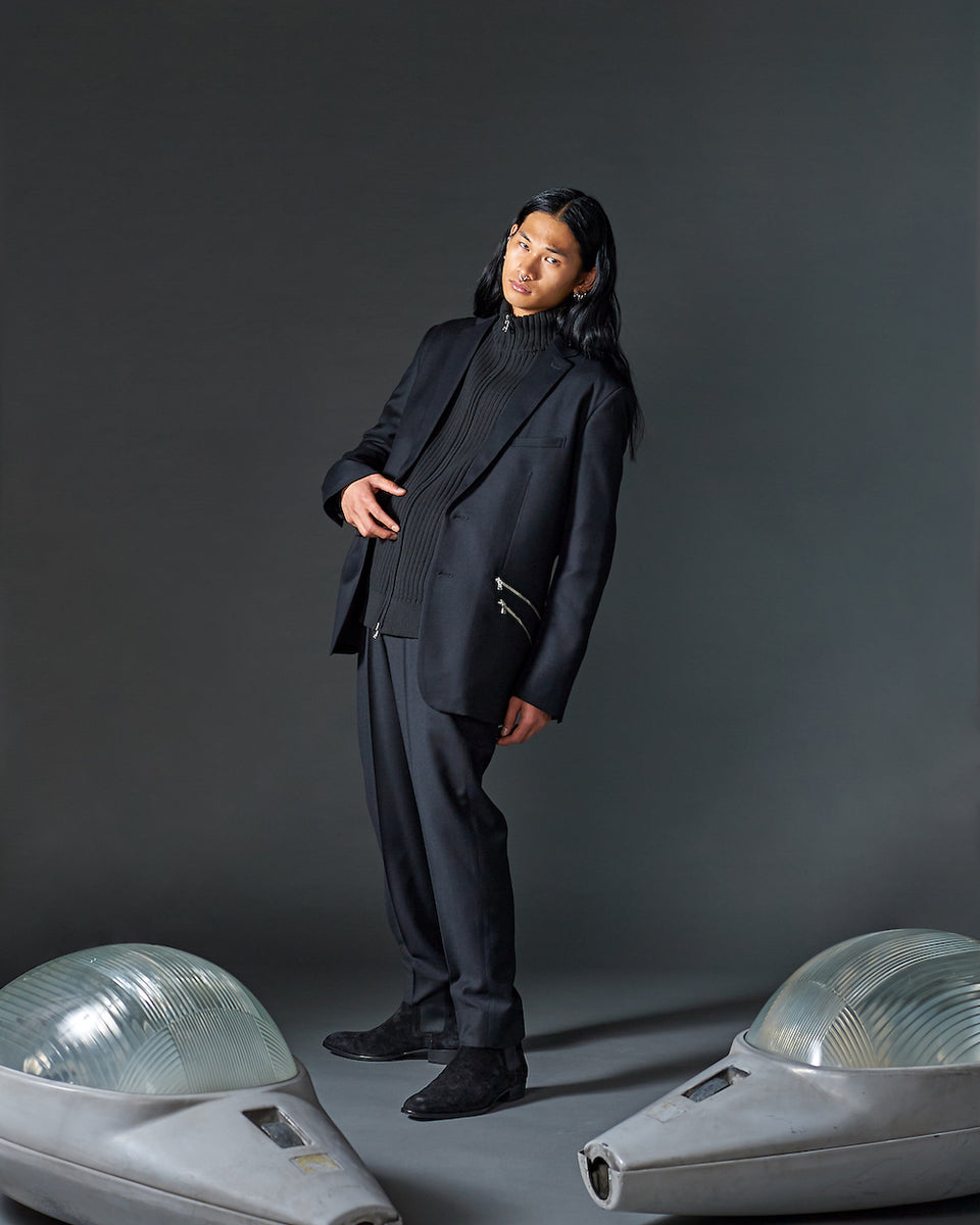 画像をギャラリービューアに読み込む, FINE WOOL TAILORED JACKET / BLACK