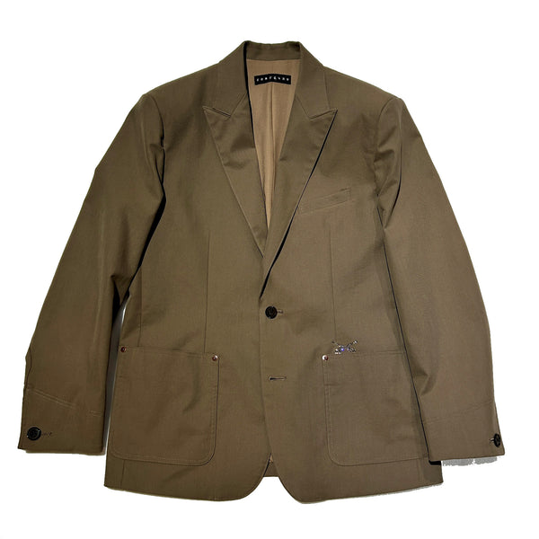 PEACH SKIN JACKET CROSSGUN / BROWN