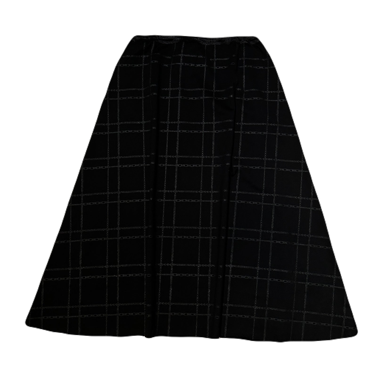 Load image into Gallery viewer, WOMENS CHAIN CHECK SKIRT / BLACK*BLACK