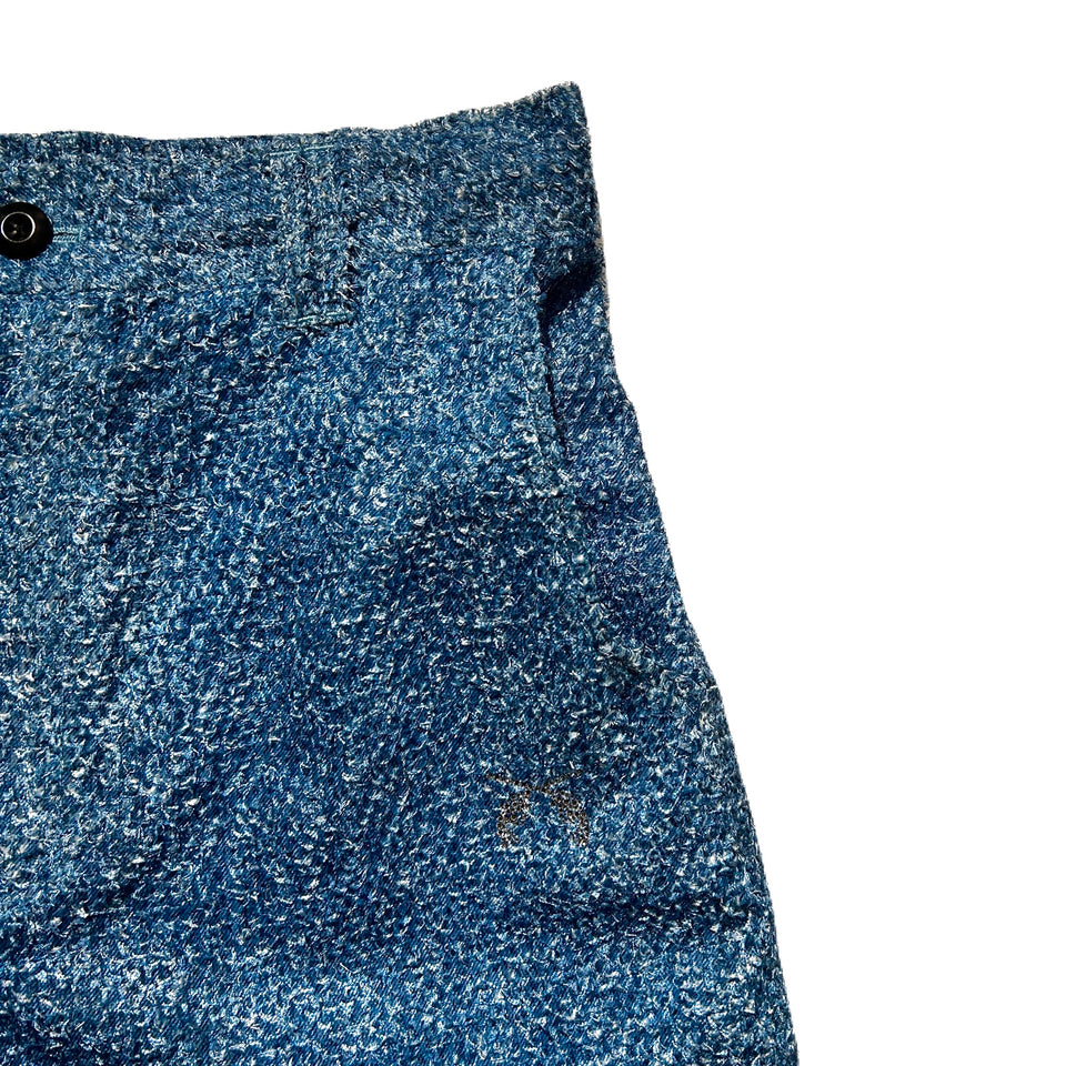 Load image into Gallery viewer, WASH DENIM PRINT SHORTS / BLUE