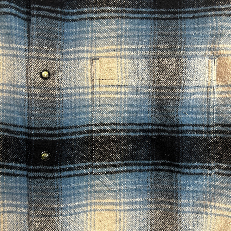 画像をギャラリービューアに読み込む, LIMITED EDITION COTTON SILK CHECK SHIRT / SAX BLUE