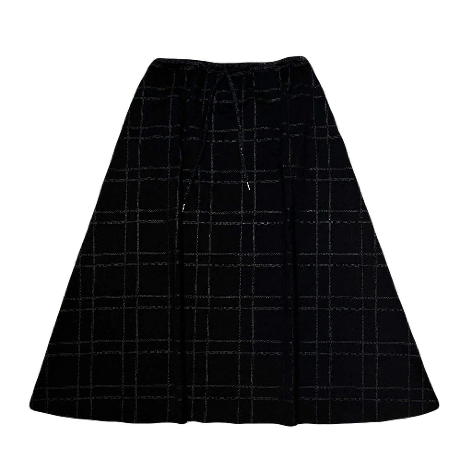 WOMENS CHAIN CHECK SKIRT / BLACK*BLACK – roarguns ONLINE STORE