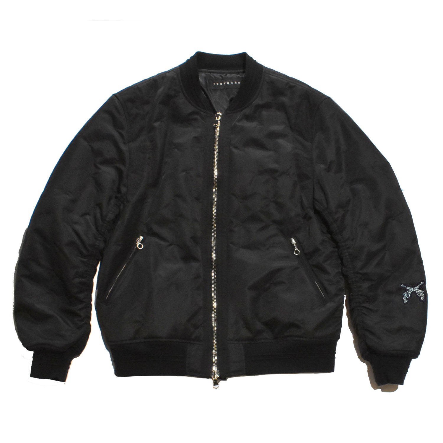 Load image into Gallery viewer, DOTS QUILT BOMBER JACKET / BLACK