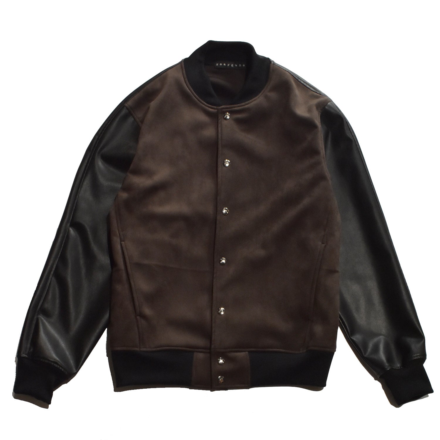 Load image into Gallery viewer, VEGAN LEATHER JACKET SMALL CROSSGUN / BROWN