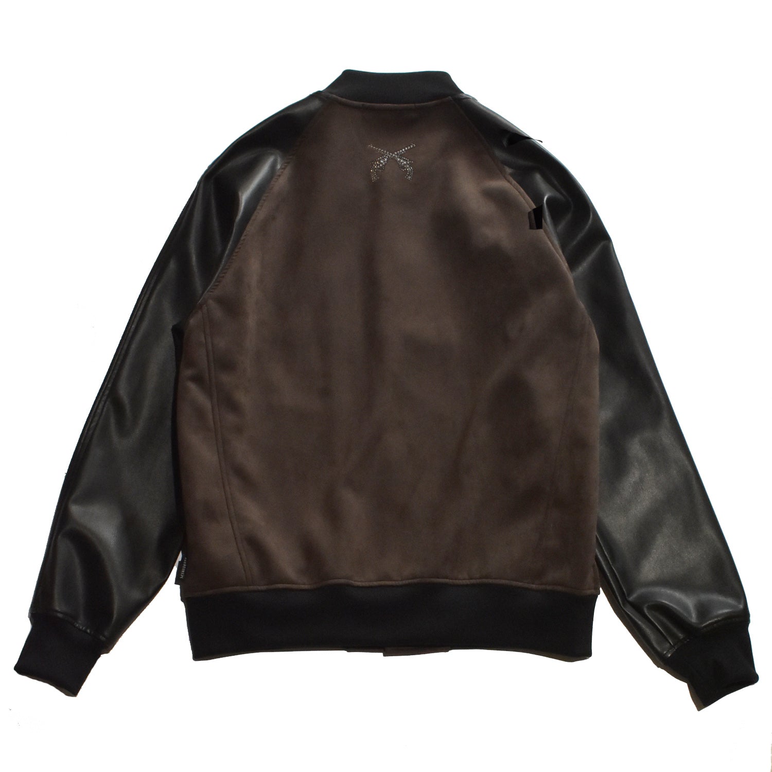 将图片加载到图库查看器，VEGAN LEATHER JACKET SMALL CROSSGUN / BROWN
