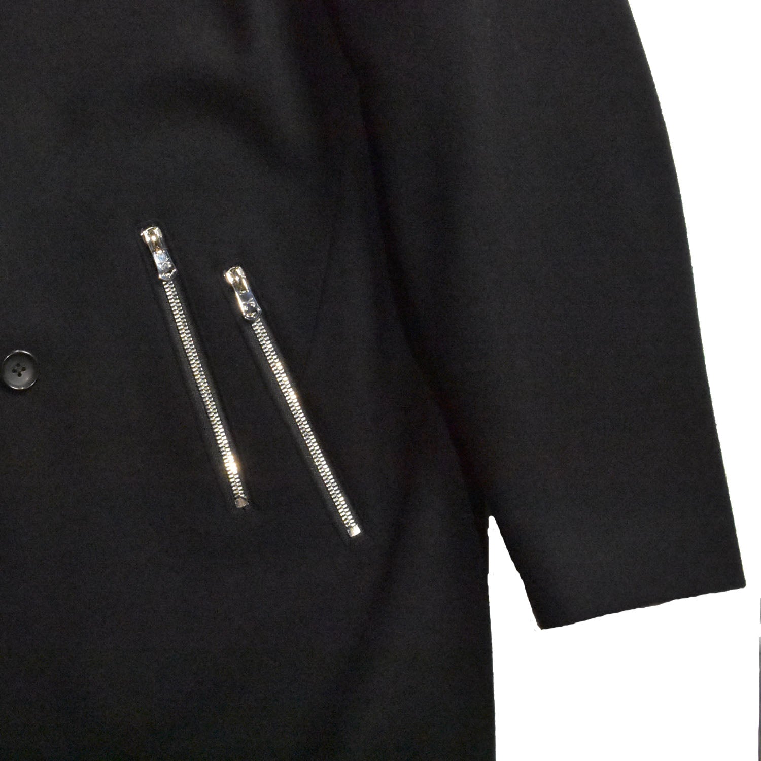 画像をギャラリービューアに読み込む, SUPER 100&#39;s MELTON LONG COAT / BLACK