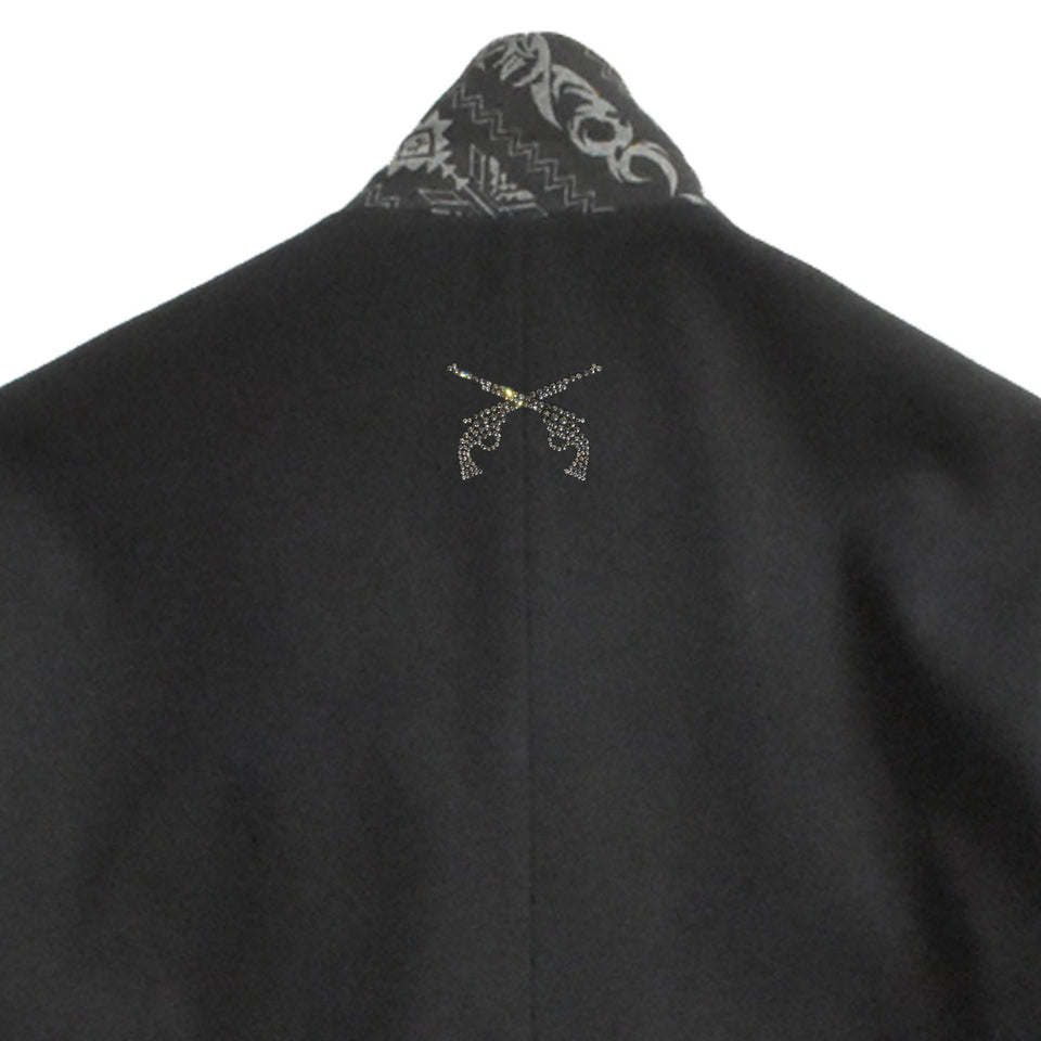Load image into Gallery viewer, SUPER 100&#39;s MELTON LONG COAT / BLACK