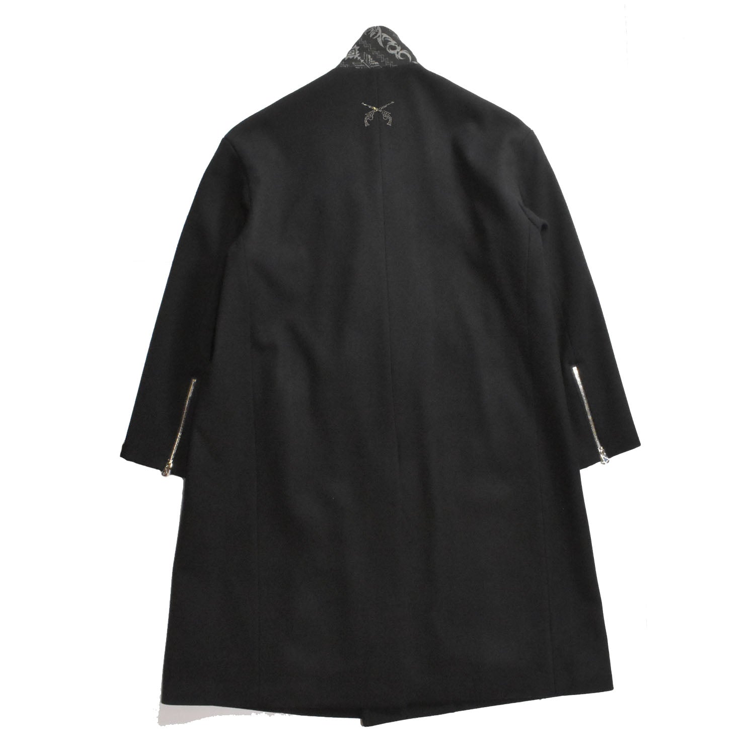 Load image into Gallery viewer, SUPER 100&#39;s MELTON LONG COAT / BLACK