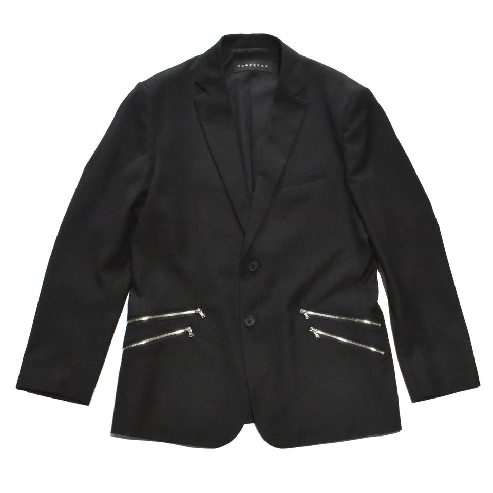 Load image into Gallery viewer, FINE WOOL TAILORED JACKET / BLACK