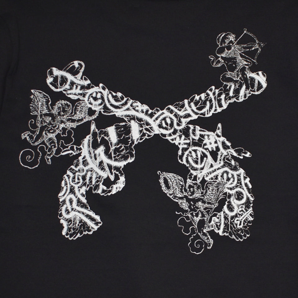 Load image into Gallery viewer, WOMEN ANGEL CROSSGUN T / BLACK