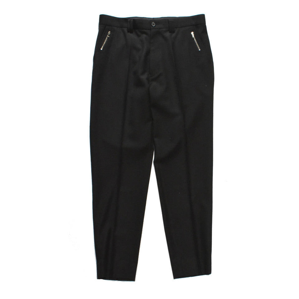 画像をギャラリービューアに読み込む, FINE WOOL TAPERED SLACKS / BLACK