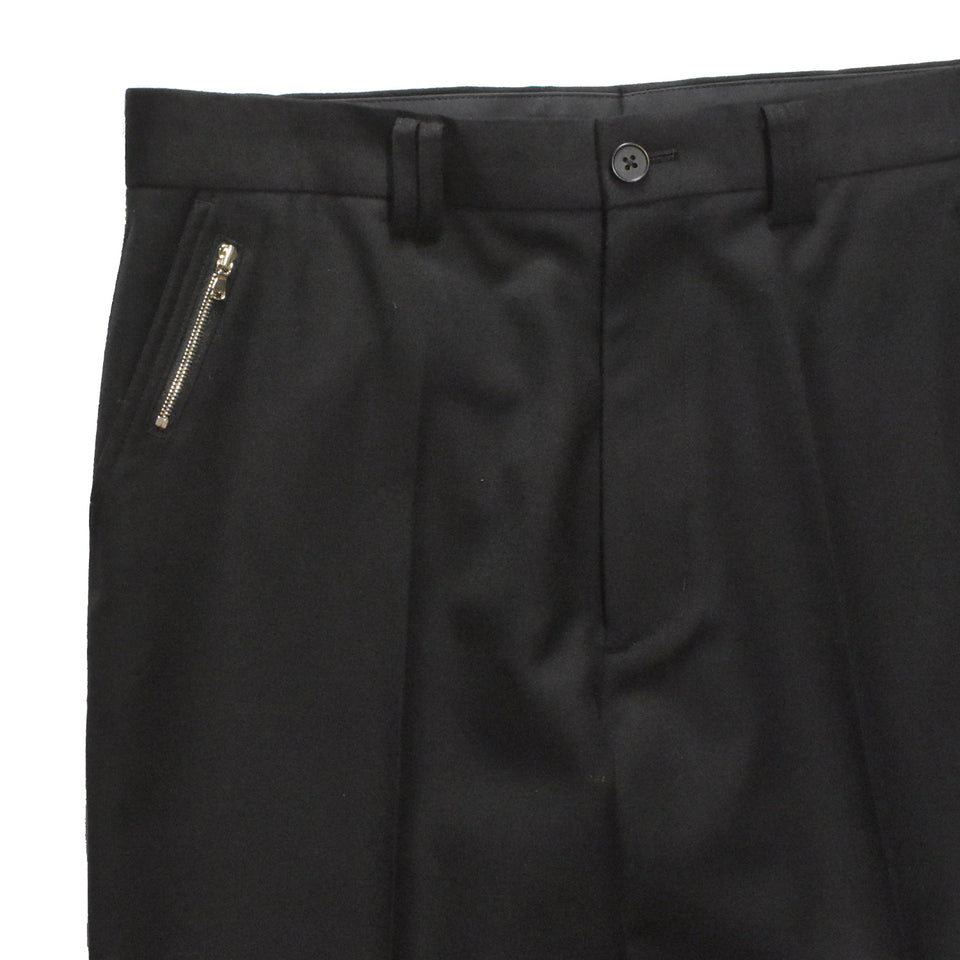 画像をギャラリービューアに読み込む, FINE WOOL TAPERED SLACKS / BLACK
