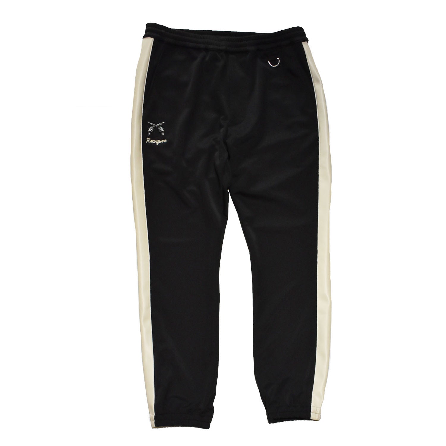 SIDE LINE JERSEY PANTS / BLACK x WHITE – roarguns ONLINE STORE