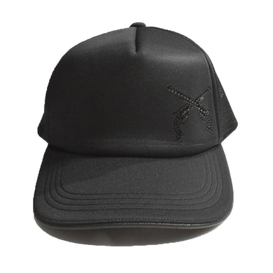 CROSSGUN CRYSTAL MESH CAP / BLACK x BLACK
