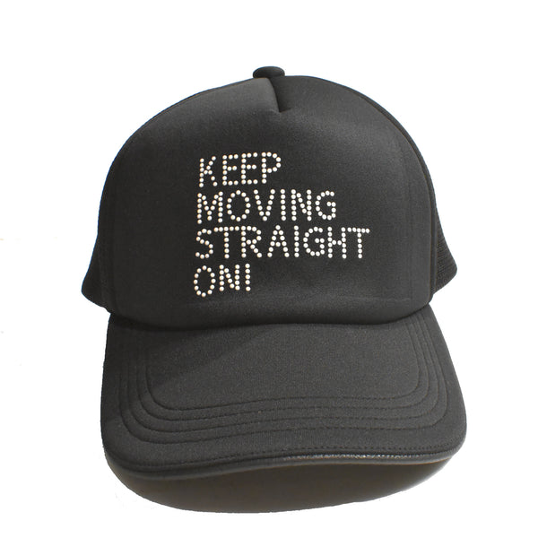 KEEP MOVING STRAIGHT ON MESH CAP / BLACK