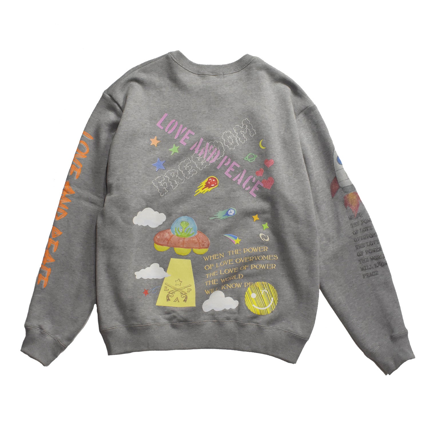 Load image into Gallery viewer, DREAM PRINT CREW NECK SWEAT / GRAY