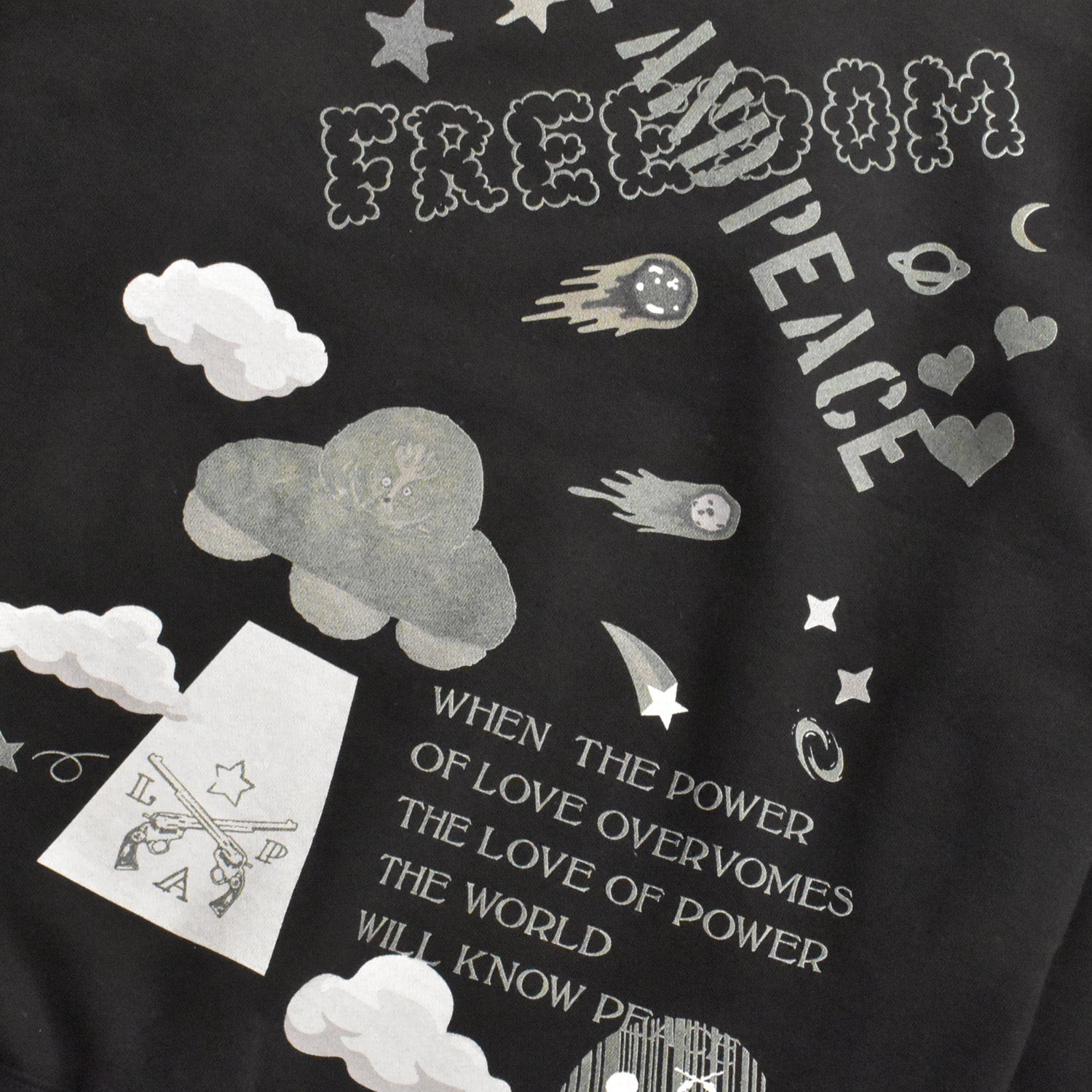 Load image into Gallery viewer, DREAM PRINT CREW NECK SWEAT / BLACK*WHITE