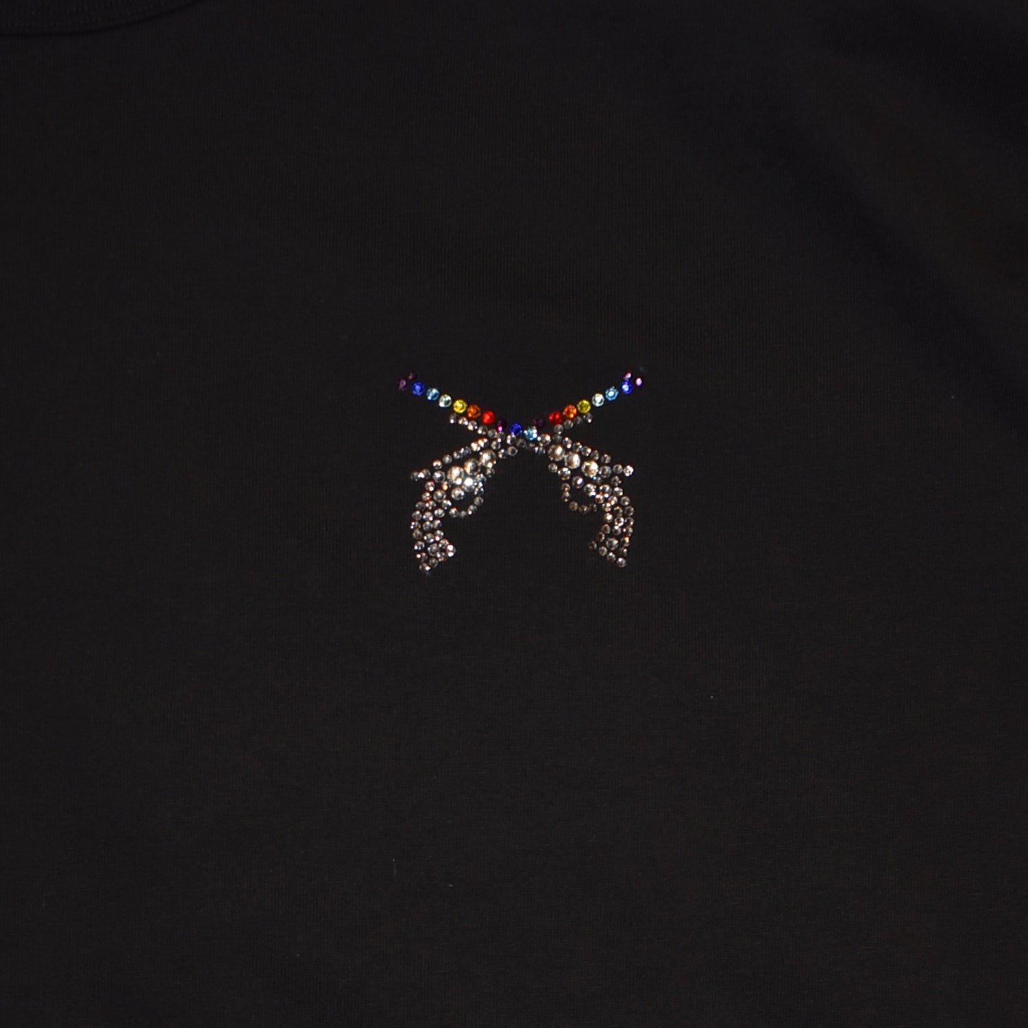 Load image into Gallery viewer, RAINBOW SMALL CROSSGUN T  / BLACK