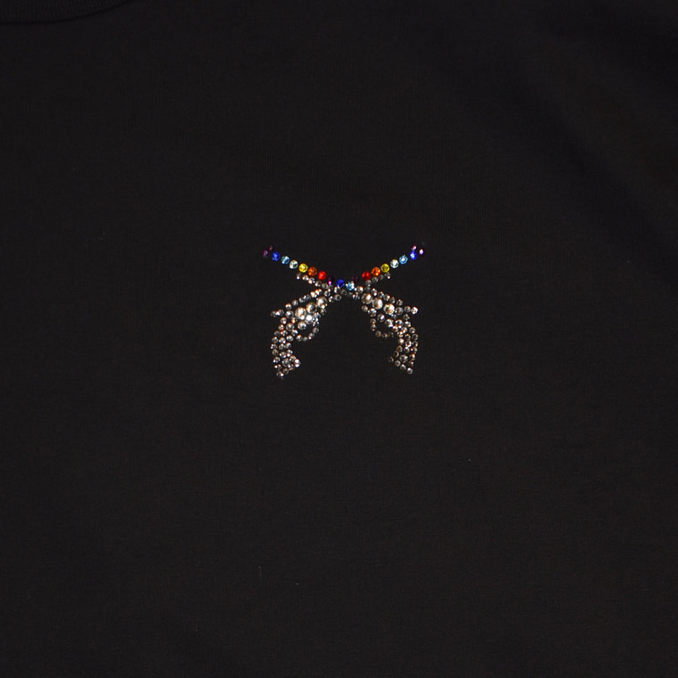 Load image into Gallery viewer, RAINBOW SMALL CROSSGUN T  / BLACK