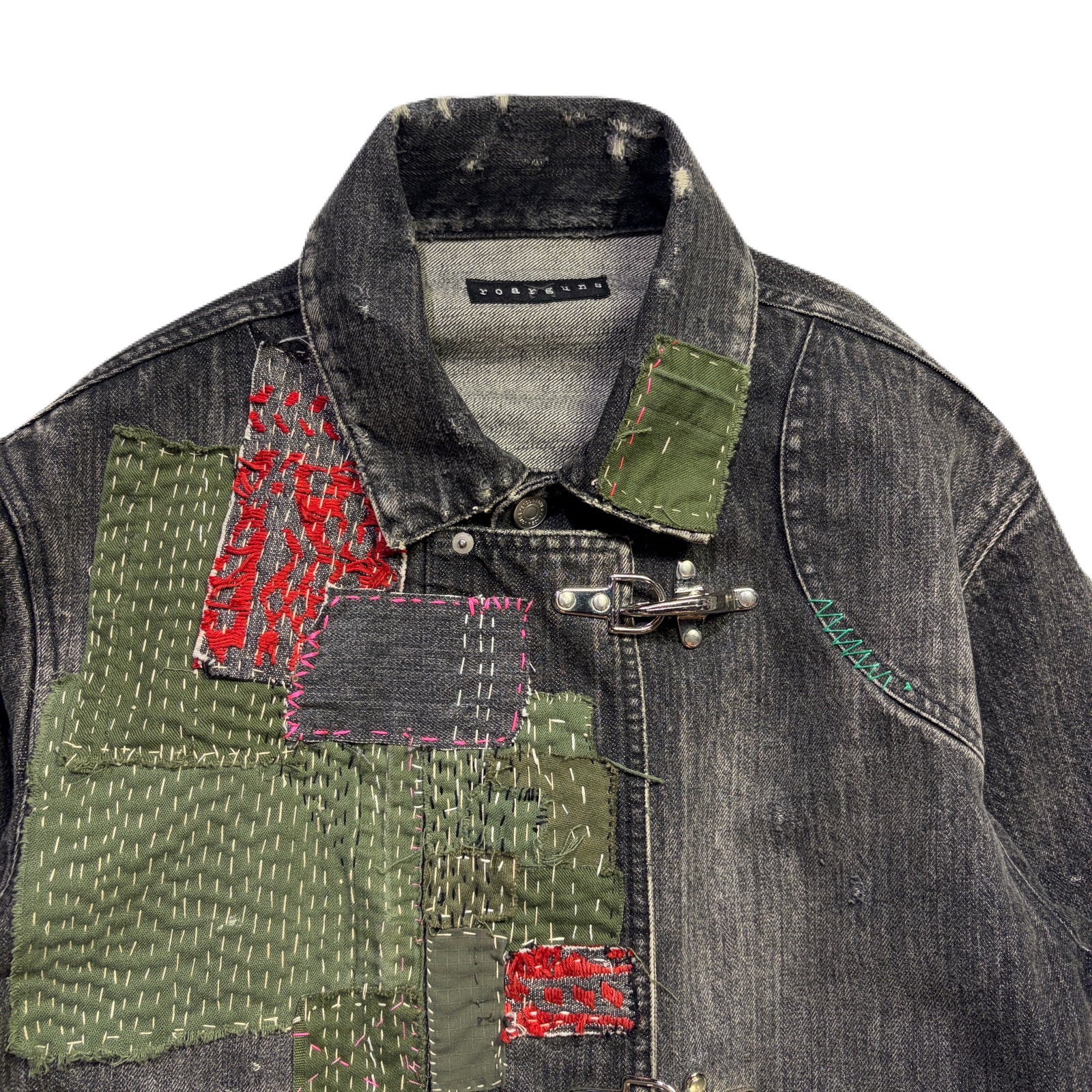 画像をギャラリービューアに読み込む, JunAle SASHIKO 14oz DENIM JACKET / BLACK