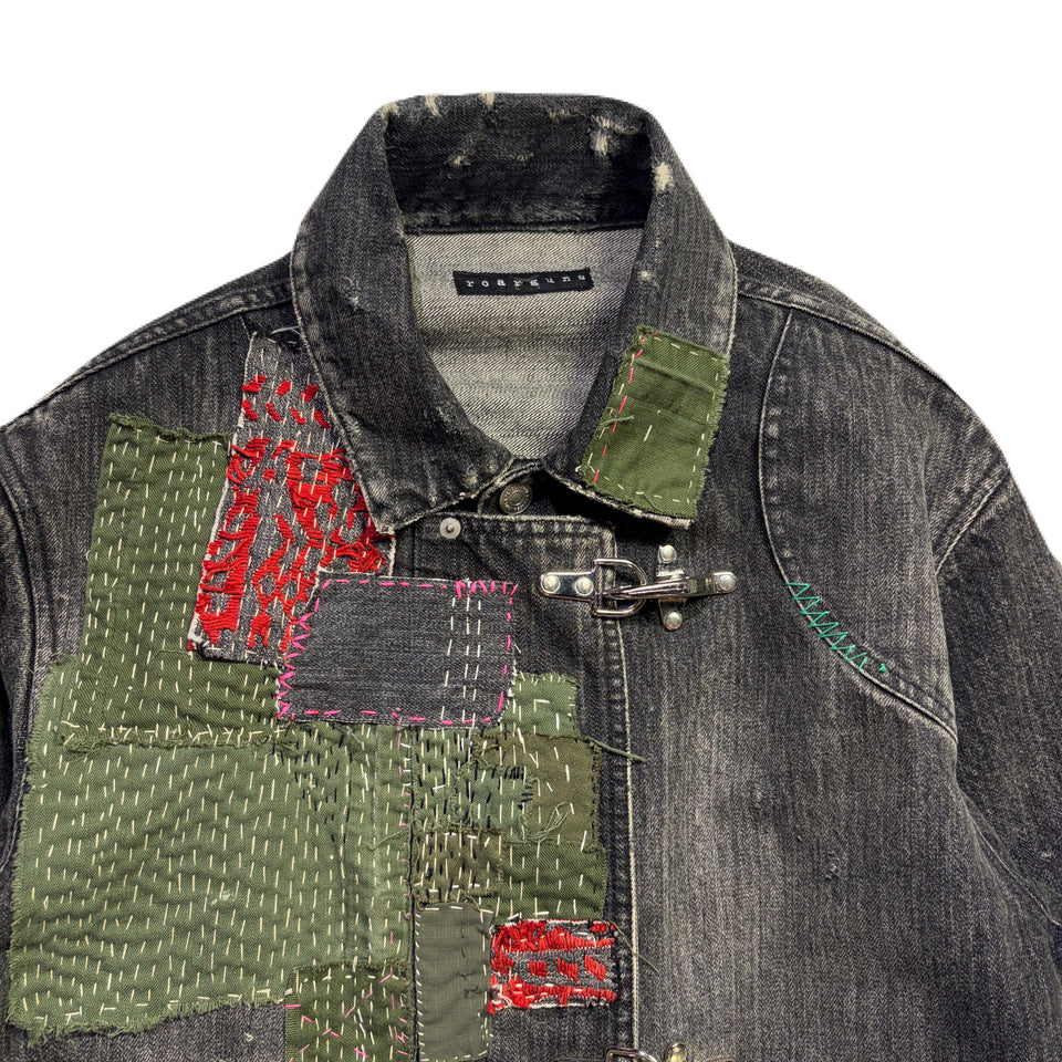 画像をギャラリービューアに読み込む, JunAle SASHIKO 14oz DENIM JACKET / BLACK