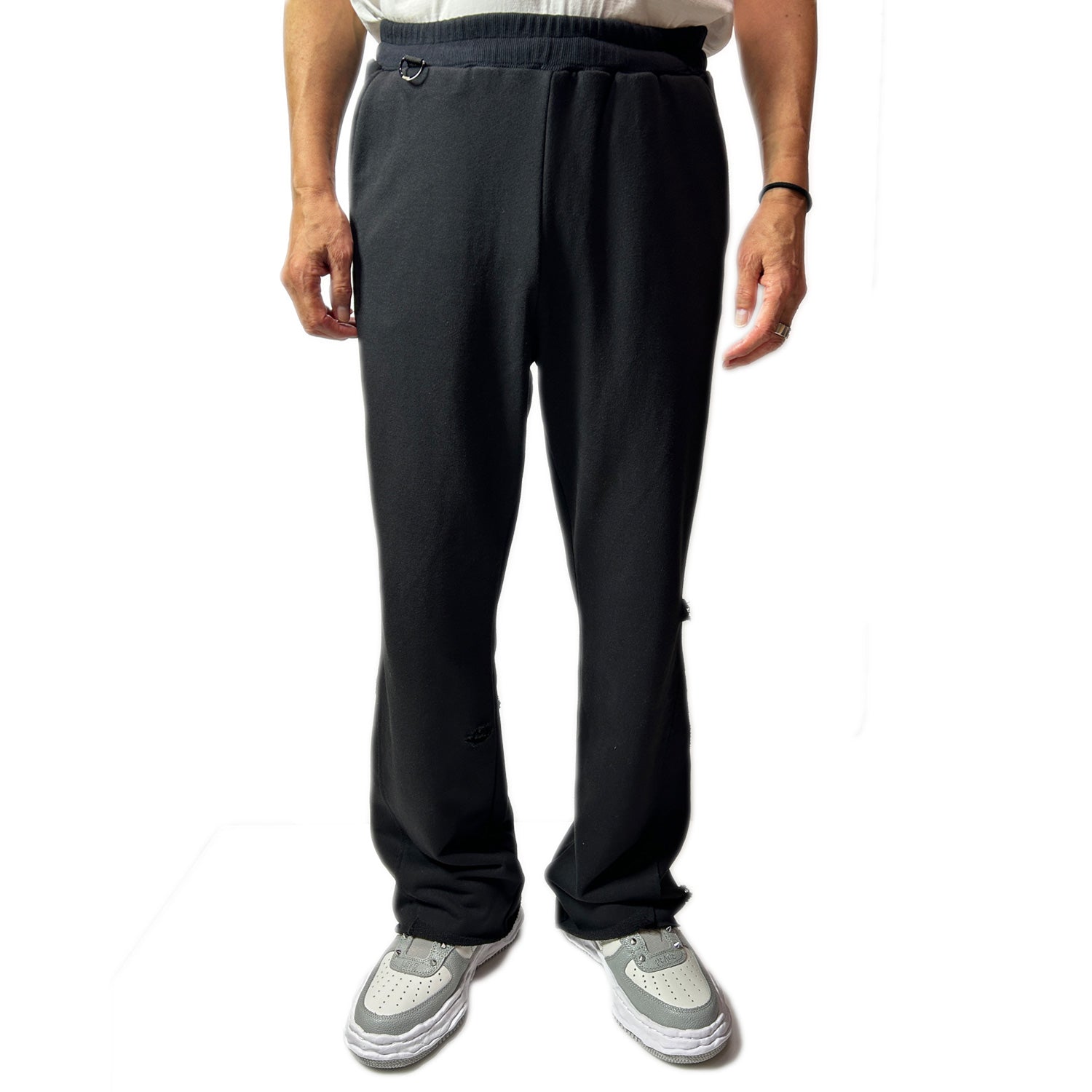 将图片加载到图库查看器，FLARE SWEAT PANTS / BLACK (MEDIUM FUKUOKA)