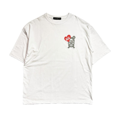 PRAY FOR NOTO CHARITY SMALL PRINT T / WHITE