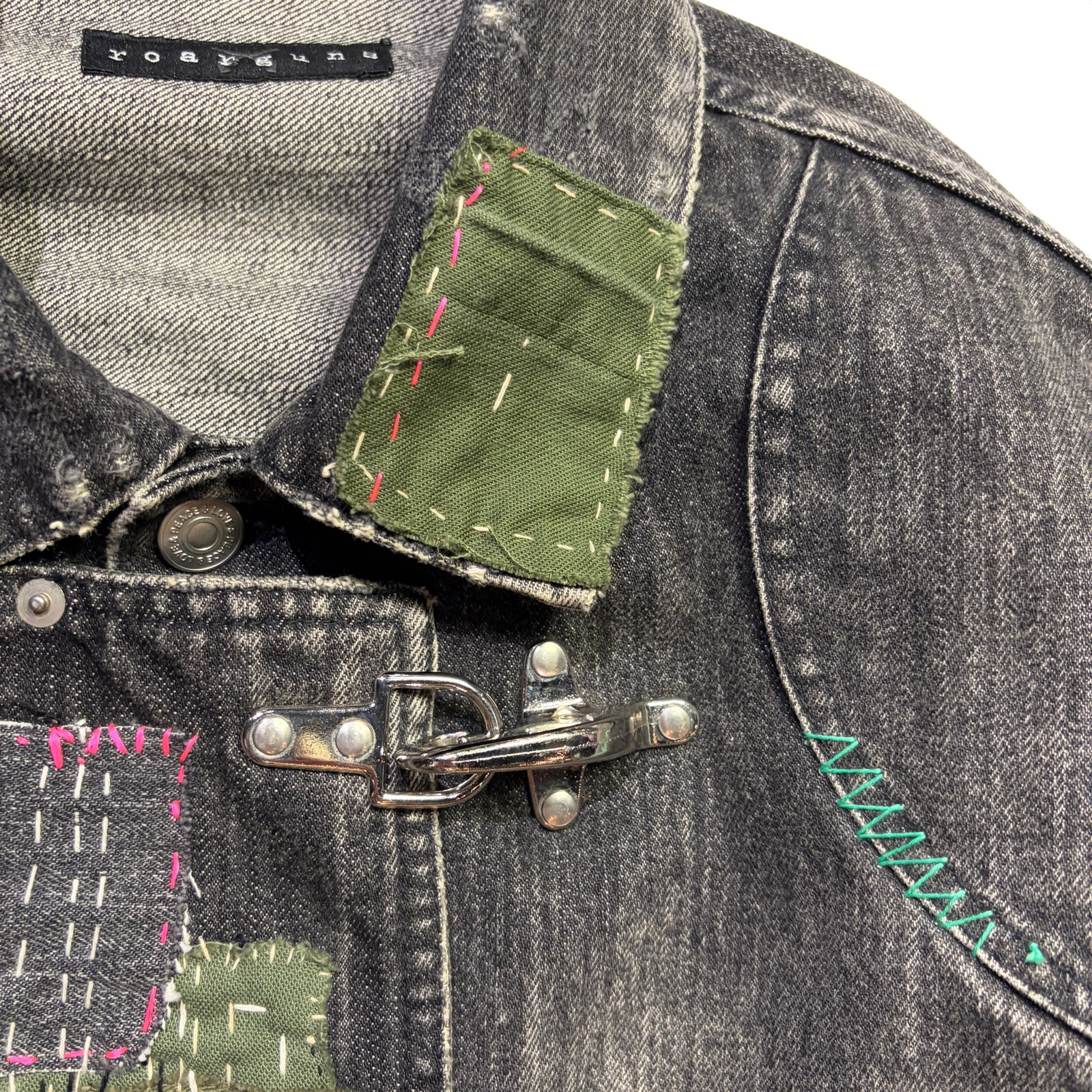 画像をギャラリービューアに読み込む, JunAle SASHIKO 14oz DENIM JACKET / BLACK