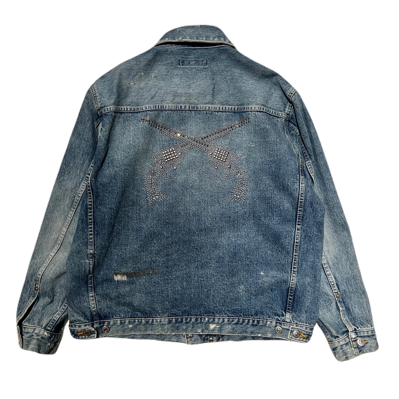 将图片加载到图库查看器，14oz DENIM JACKET CRYSTAL / INDIGO