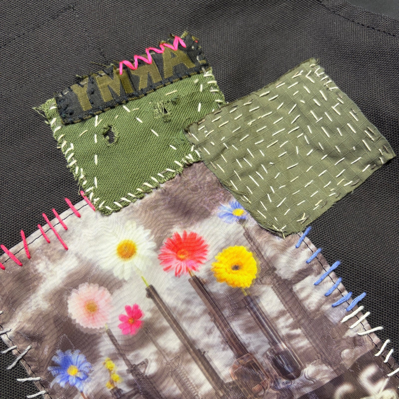 画像をギャラリービューアに読み込む, JunAle SASHIKO OXFORD STRETCH JACKET / BLACK