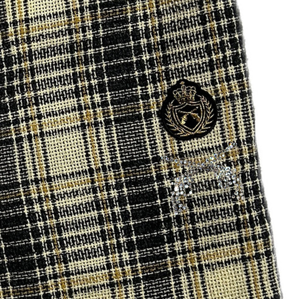 Load image into Gallery viewer, PANAMA CHECK SHORTS EMBLEM CROSSGUN / BEIGE