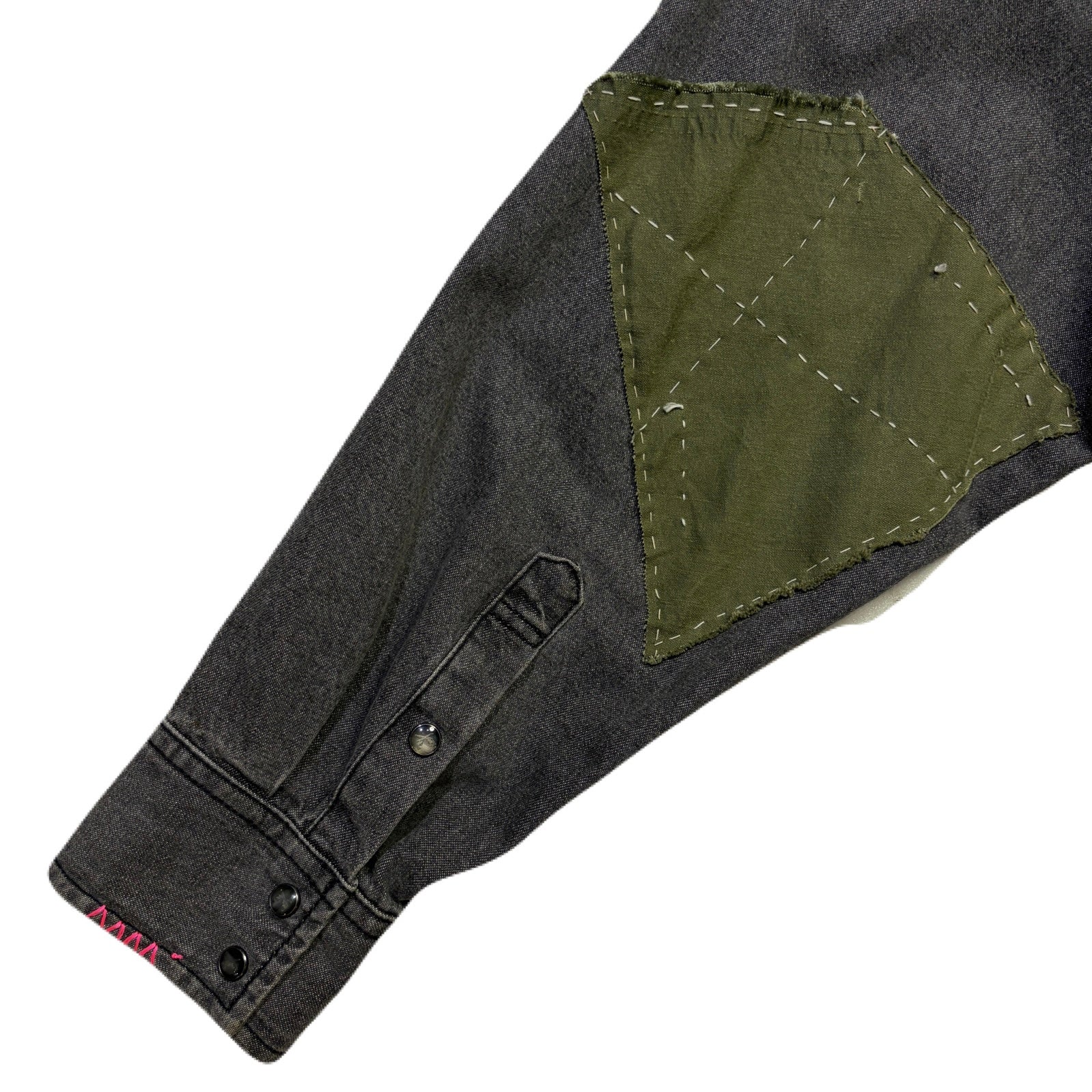 画像をギャラリービューアに読み込む, JunAle SASHIKO 8oz DENIM SHIRTS DUNKWELL / BLACK