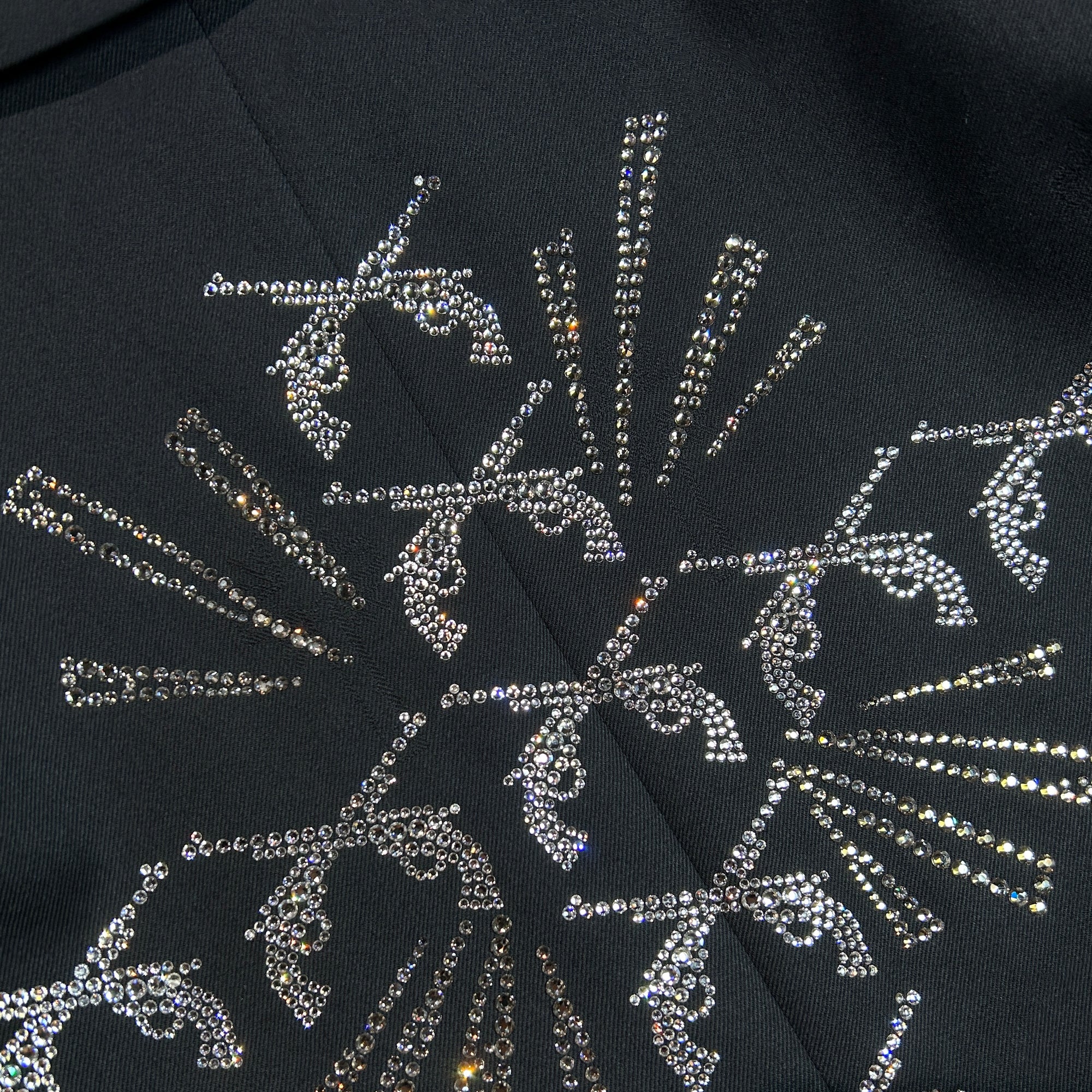 画像をギャラリービューアに読み込む, LIMITED EDITION CROSS JACQUARD CROSS CRYSTAL JACKET / BLACK