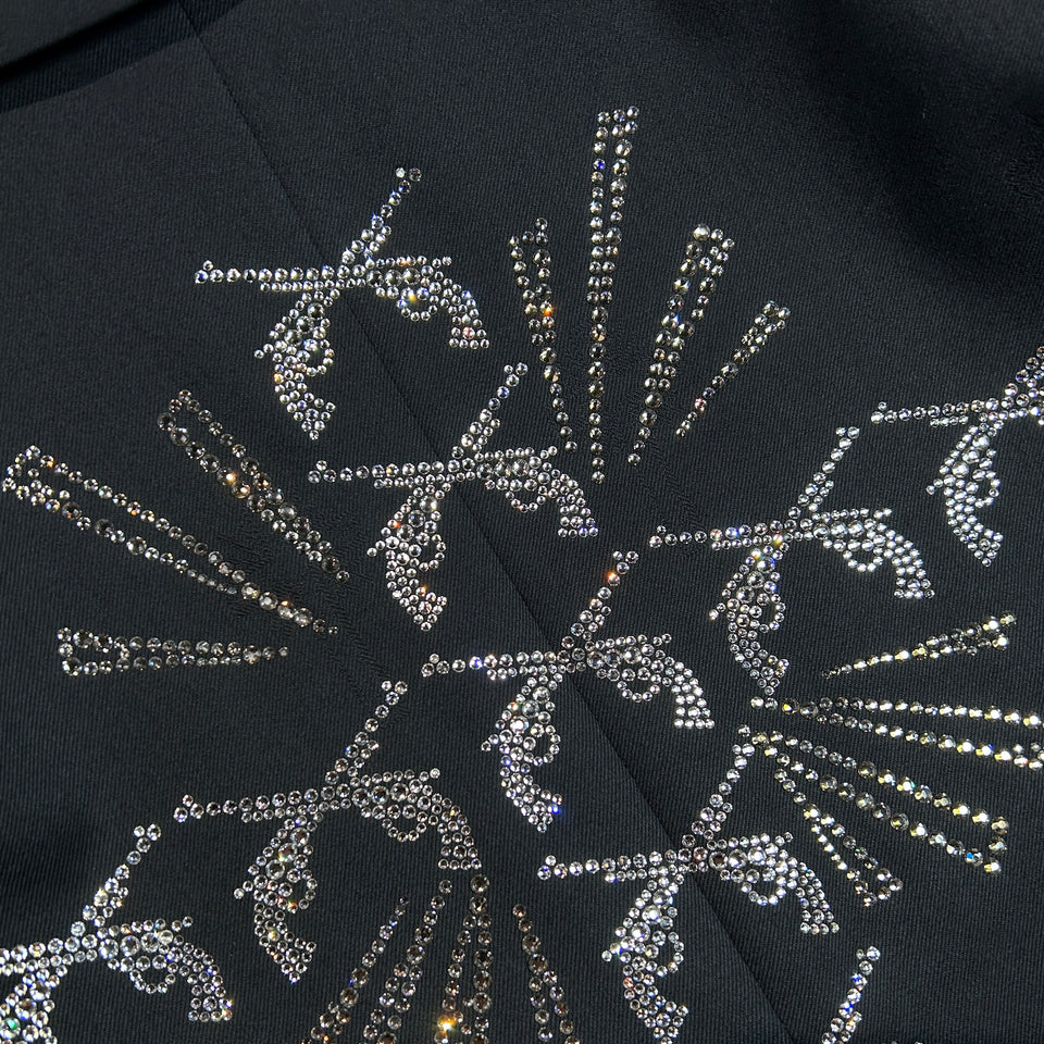 画像をギャラリービューアに読み込む, LIMITED EDITION CROSS JACQUARD CROSS CRYSTAL JACKET / BLACK