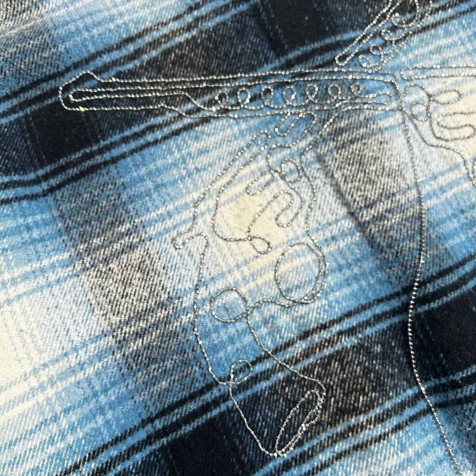 画像をギャラリービューアに読み込む, LIMITED EDITION COTTON SILK CHECK SHIRT / SAX BLUE