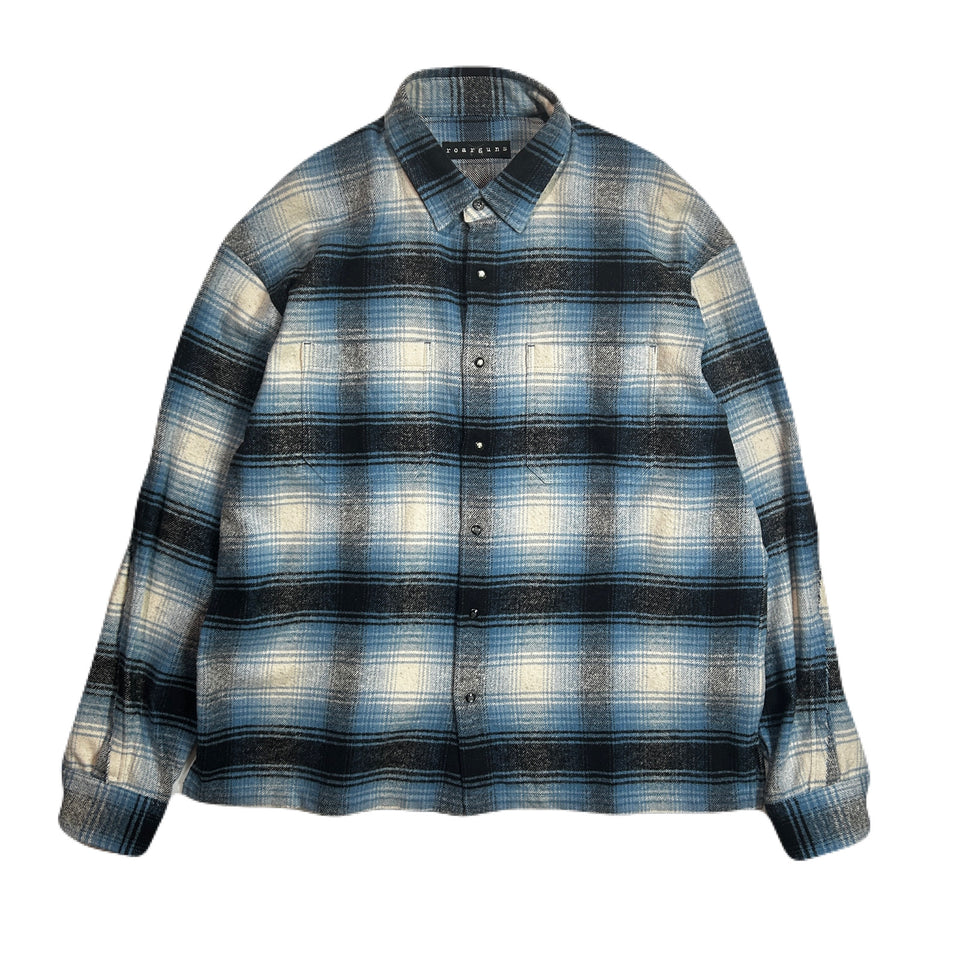 画像をギャラリービューアに読み込む, LIMITED EDITION COTTON SILK CHECK SHIRT / SAX BLUE