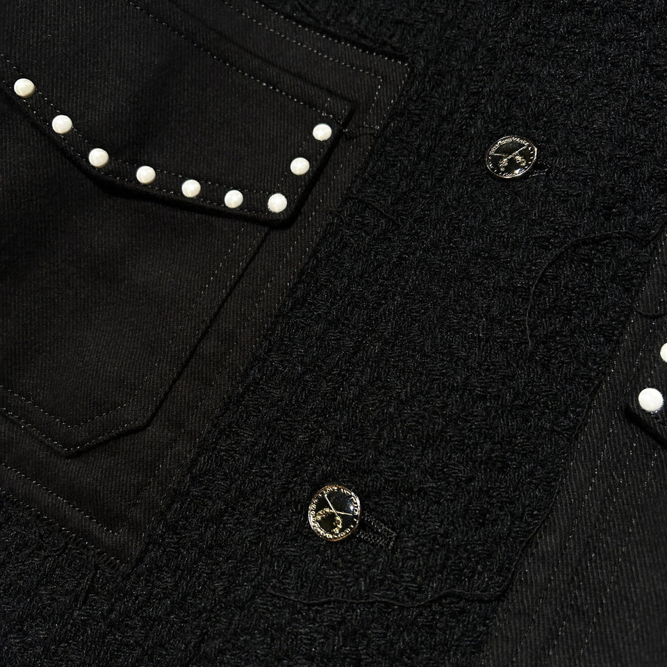 将图片加载到图库查看器，UNISEX ROVING WOOL SHIRT / BLACK