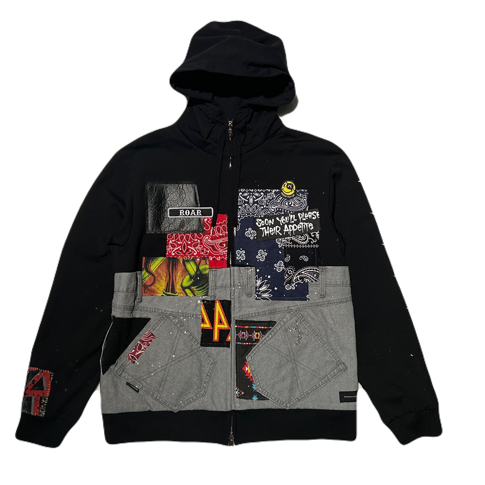 Load image into Gallery viewer, OVERDESIGN REMAKE HOODIE OD01 / BLACK
