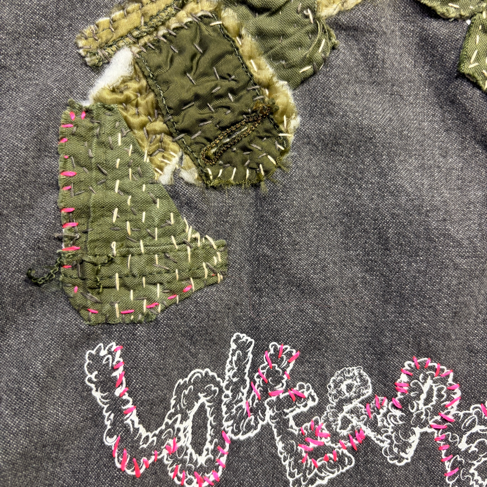 画像をギャラリービューアに読み込む, JunAle SASHIKO 8oz DENIM SHIRTS DUNKWELL / BLACK