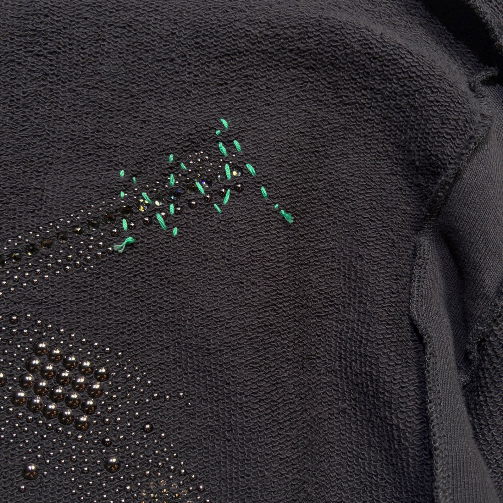 画像をギャラリービューアに読み込む, JunAle SASHIKO SWEATSHIRT CROSSGUN METAL / GRAY